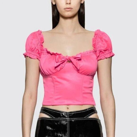 I.AM.GIA Naomi Ruffle Bustier Top Size M